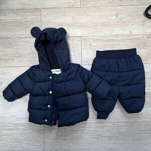 Old Navy Navy Blue Kids Puffer Jacket & Pants Set